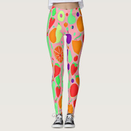 Legging Padrão de Espectro Colorido e Frutífero