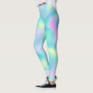 Legging Padrão de espirais Bonito de Pastel desfocadas com
