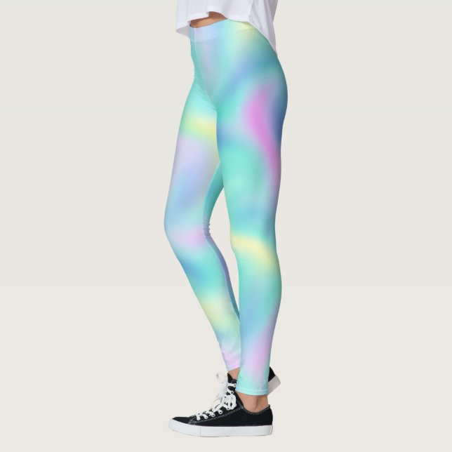 Legging Padrão de espirais Bonito de Pastel desfocadas com (Esquerda)