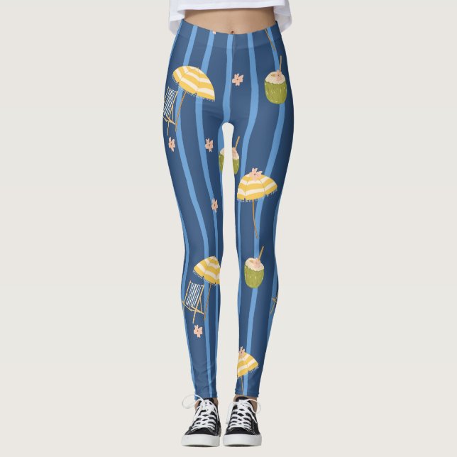 Legging Padrão de Essenciais de Praia de Verão (2) (Frente)