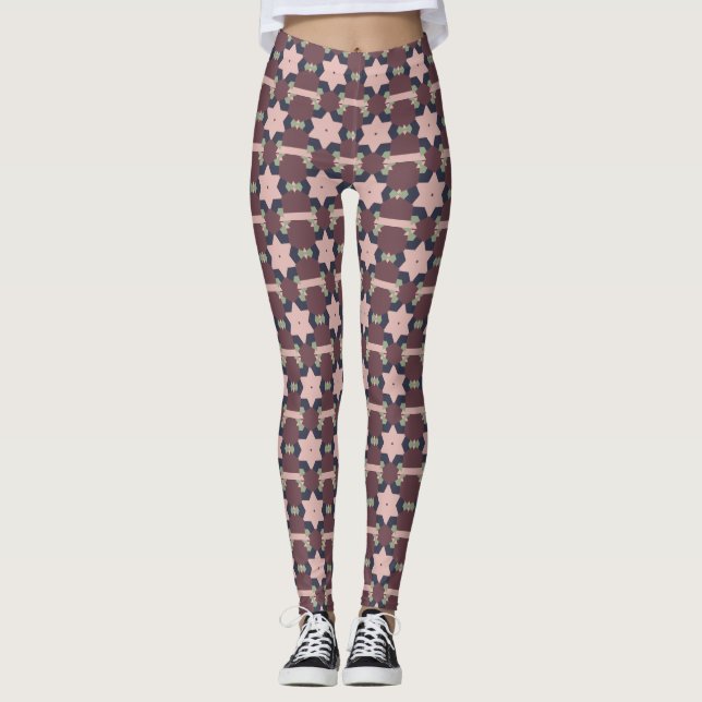 Legging Padrão de Estrela Clássica do Vintage (Frente)