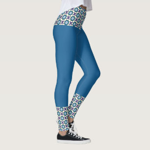 Legging Padrão de estrela da flor