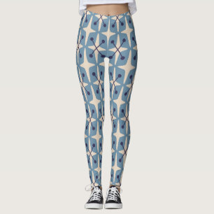 Legging Padrão de Estrela Explosiva Moderno de Meados do S