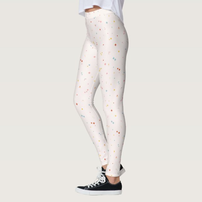 Legging Padrão de Estrela Pastel (Esquerda)