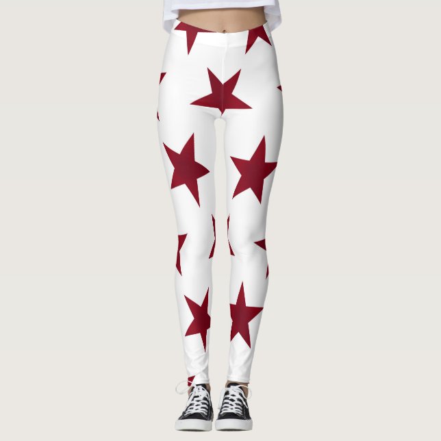 Legging Padrão de estrelas de ouro 7 (Frente)