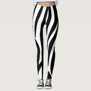 Legging Padrão de faixa de zebra