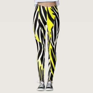 Legging Padrão de faixa de zebra