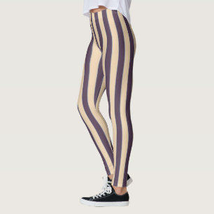 Legging Padrão de faixas de linha rosa púrpura e pincel