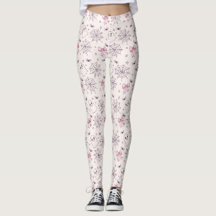 Legging Padrão de fantasma e teia do Dia das Bruxas