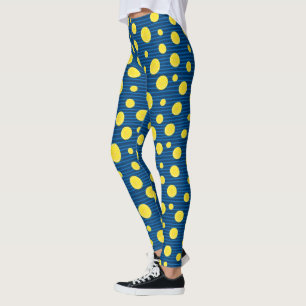 Legging Padrão de fatias de limão