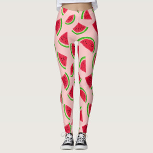 Legging Padrão de Fatias de Melancia