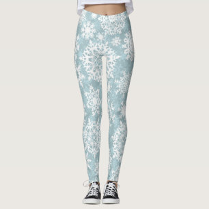 Legging Padrão de flocos de neve