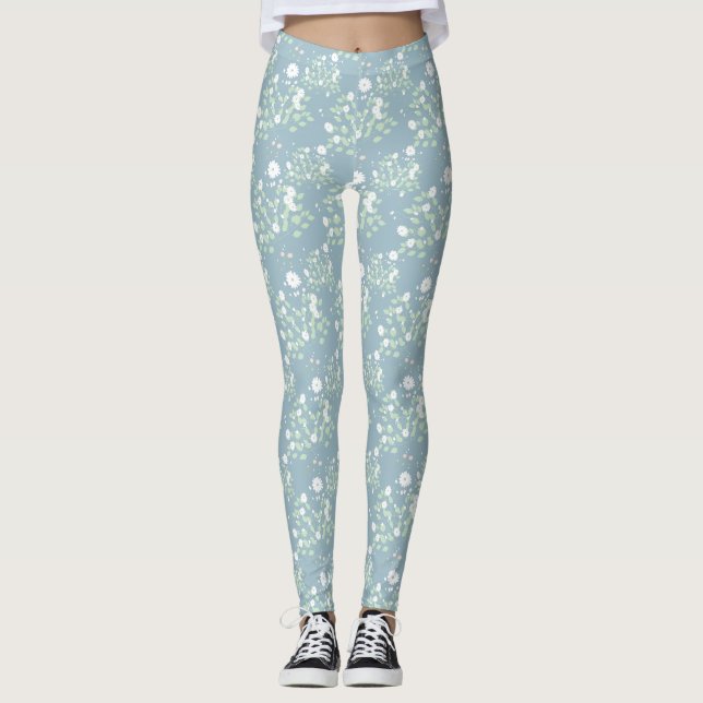 Legging Padrão de flor selvagem (Frente)