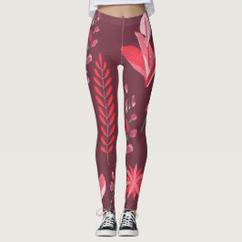 Legging Padrão de flores
