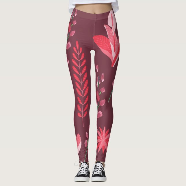 Legging Padrão de flores (Frente)