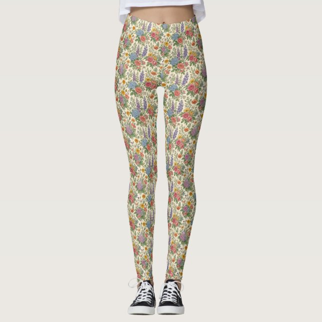 Legging Padrão de Flores (Frente)