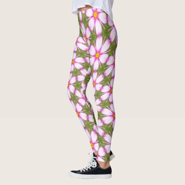 Legging Padrão de Flores do Cosmos (Esquerda)