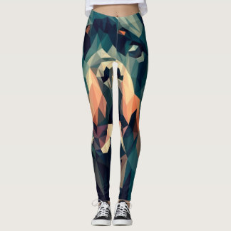 Legging Padrão de Flores Silvestres em Aquarela Caprichosa