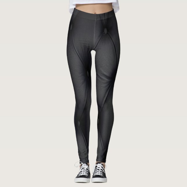Legging Padrão de Flores Silvestres em Aquarela Caprichosa (Frente)