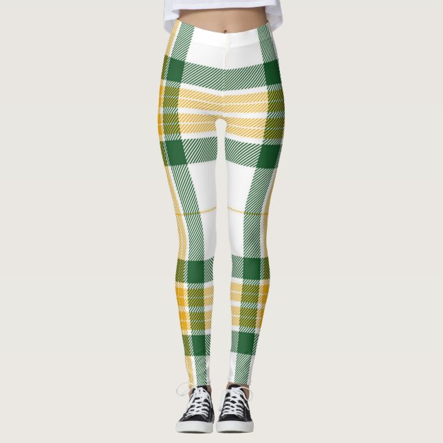 Legging Padrão de Flores Silvestres em Aquarela Caprichosa (Frente)