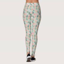 Legging Padrão de Floresta de Cogumelos Magicos