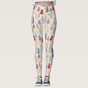 Legging Padrão de Floresta de Inverno Escandinavo (1)
