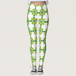 Legging Padrão De Folha, Padrão De Folhas, Folhas Verdes