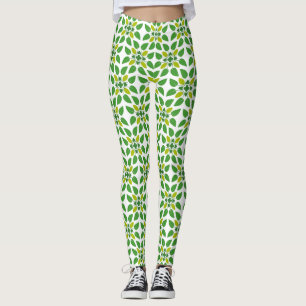 Legging Padrão De Folha, Padrão De Folhas, Folhas Verdes