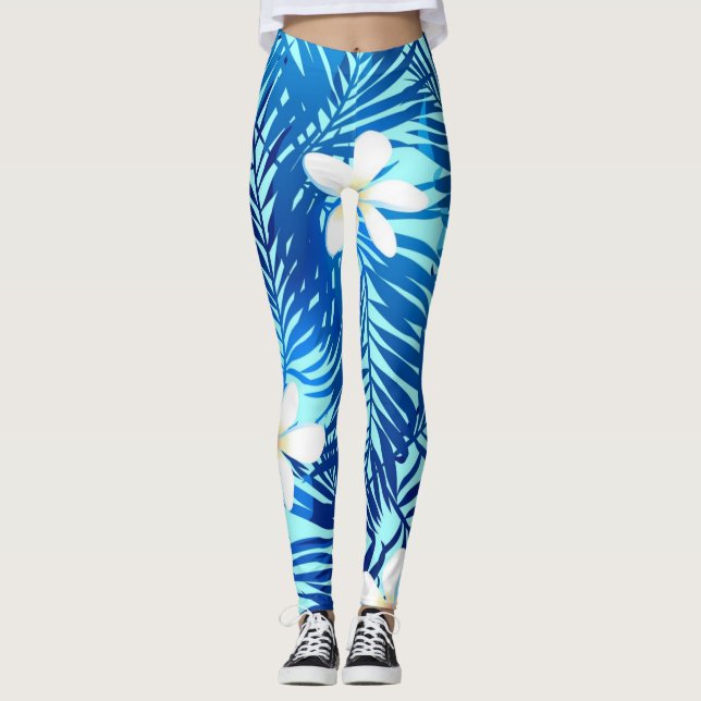 Legging Padrão de folhas (Frente)