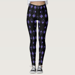 Legging Padrão de Formas Aleatórias de Harlequin Preto e R