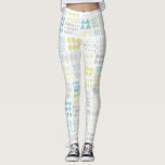Legging Padrão de Formas de Aquarela abstrato<br><div class="desc">Na moda e padrão geométrico dos abstrato de aquarelas.</div>