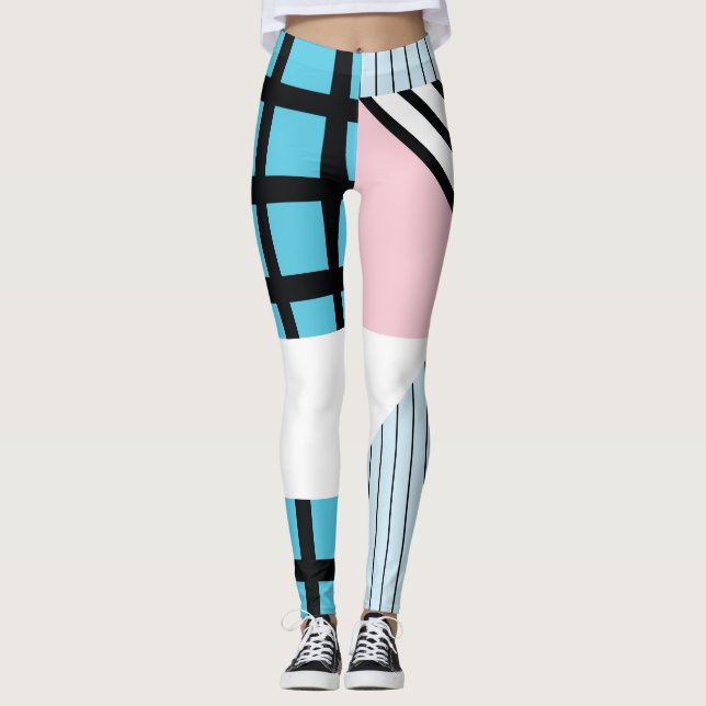 Legging Padrão de Formas Geométricas Ininterruptas. (Frente)