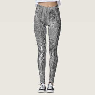 Legging padrão de fractal geométrico