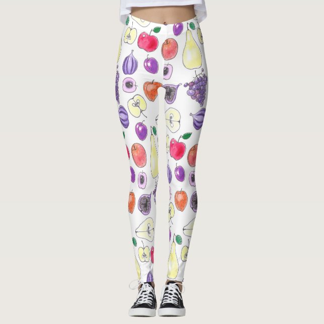Legging padrão de fruta (Frente)