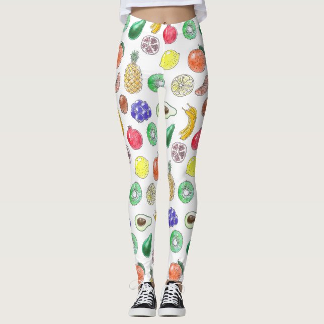 Legging padrão de fruta (Frente)