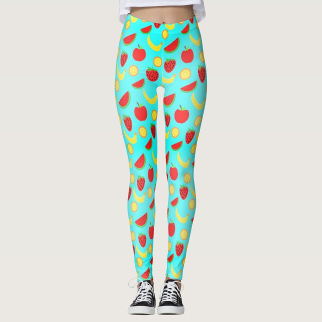 Legging Padrão de Fruta saudável (Frente)