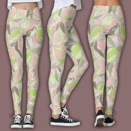 Legging Padrão de Frutas | Cítrico Vibrante