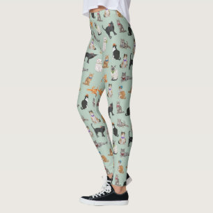 Legging Padrão de Gato de Gatinhos de Dapper Bonitos