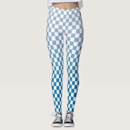 Legging Padrão de gradiente azul claro para escuro