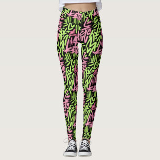 Legging padrão de grafite