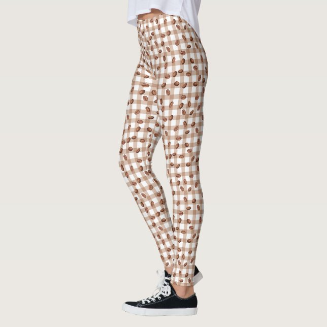 Legging Padrão de Grão de Café (Esquerda)