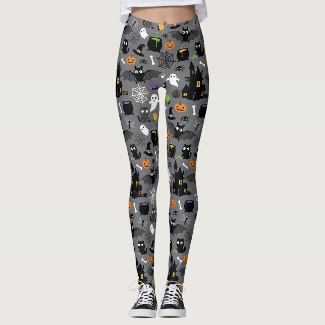 Legging Padrão de Halloween (Frente)