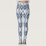 Legging Padrão de Harlequin marinho Azul e Branco<br><div class="desc">Na moda,  pernas rústicas e únicas com marinho azul e  de grunge branco. Outras cores estão disponíveis.</div>
