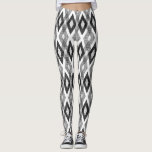 Legging Padrão de Harlequin preto e branco<br><div class="desc">Na moda,  coxas rústicas e únicas com um padrão de harlequin preto e branco. Outras cores estão disponíveis.</div>