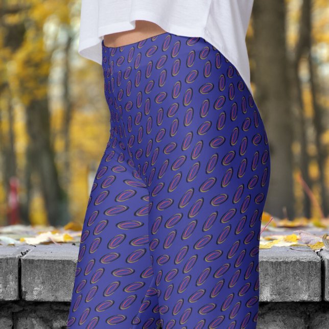 Legging Padrão de hélice azul chic (Chic Blue Helix Pattern Leggings)