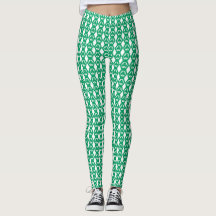 Padrão de Hexágono Branco Verde Trevo