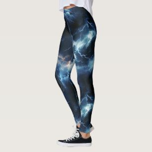 Legging Padrão de Iluminação de Tempestade