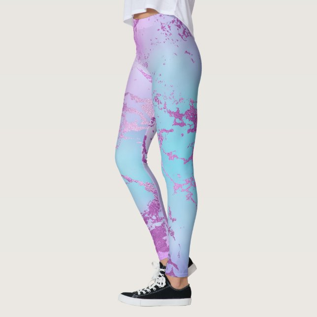 Legging Padrão de Impressão Abstrata de Aquarela de Cor Mi (Esquerda)