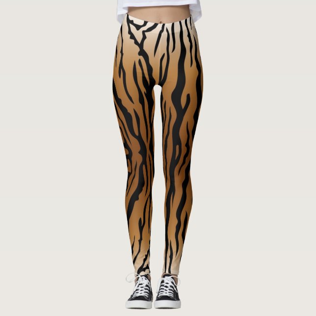 Legging Padrão de impressão animal (Frente)