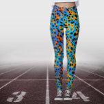 Legging Padrão de Impressão Animal de Gradiente Laranja Az<br><div class="desc">Essas legal leggings artísticas apresentam um design de tendência colorida com um padrão de impressões de animais azul,  preto e laranja gradiente. Sentir-se-á único e moderno com estas belas leggings,  ordene o seu hoje!</div>